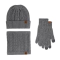 Miniatyrbillede 6 af 9: Handsker, hue og halstørklæde, tre-delt sæt med touch screen plus fløjl varm uldhue, tre-delt sæt Coffee three-piece set