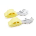 Miniatyrbilde 7 av 8: 2 stk. Barn Bestikk Rustfritt Stål Baby Servises Sett Spiseskje Gaffel Bilform Småbarn Servise Barn Bestikk Flesh Spoon Fork