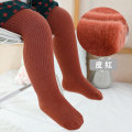 Miniatyrbilde 7 av 11: Nye Tykke Jentetights for Vinter Høst 1 stk Varme Baby Jenteklær Barnestrømper 0-6 År Gamle Ensfargede Barne Strømpebukser gray XXL(4-6T)