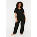 Pikkukuva 2 / 4: Mustat pitsineulotut pyjamat TBBSS22PT0623 Black 4XL