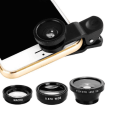 Miniatyrbild 1 av 9: 3-i-1 Vidvinkel Makro Fisheye Lins Kamera Kit Mobiltelefon Fiskeögonlinser med Klämma 0.67x för iPhone Samsung Alla Mobiltelefoner Overseas Black