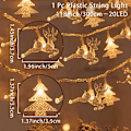 Miniatyrbillede 1 af 11: Juletræ Snefnug LED Lys Kæde Banner Juledekoration 2023 til Hjemmet Navidad Juletræsindretning Eventyrlys Vedhæng light style 3