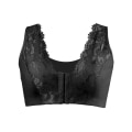 Miniatyrbilde 2 av 4: Dame Undertøy Pluss Størrelse Sexy Push Up BH-er Trådløs Frontlukking BH Dyp V Blonde BH Topper Sexy Undertøy Femme Tynn Cup Black 6XL