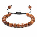 Miniatyrbillede 11 af 11: Herrearmbånd Træperler Kors 7 Chakra Healing Balance Onyx Armbånd & Armringe Ugle Bøn Reiki Buddha Kvinder Smykker Homme Pendant 7 Chakra
