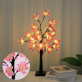 Miniatyrbillede 11 af 11: LED Kunstigt Træ Lys Farvede Lys Julefestival Værelse Sengelampe Dekorativ Bordlampe Sølv Birk Lille Natlampe Maple leaf tree lamp USB battery box dual-purpose