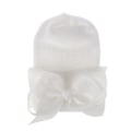 Miniatyrbillede 5 af 11: Babyhue Vinterhue Beanie Dobbeltlags Fortykkede Sløjfehue Baby Ny Hospitalshue #7 gray knot gray cap Average size