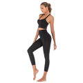 Pikkukuva 1 / 8: Joogasetti Toppeja Ja Leggingsejä Naisten Kuntosaliasu Black set XL