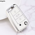 Pikkukuva 9 / 11: TPU Auton Avaimen Kotelo Suojus Avaimenperä Polo Tiguan Passat B5 B6 B7 Golf MK Jetta Skoda Kodiaq Superb Octavia Seat Jne C style White