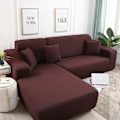 Miniatyrbild 7 av 11: Enfärgade hörnsofföverdrag för vardagsrum, elastiska Spandex sofföverdrag, stretchiga överdrag, L-formad soffa, behöver köpa 2 st sofföverdrag 4 1pc  1-Seat 90-140cm