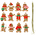 Pikkukuva 1 / 10: 1 Set Piparkakkumiehen Koristeita Joulukuusen Koristeluun, 7,5 cm Korkeita Piparkakkumiehen Riipuksia Joulukuusen Koriste Juhlapyhien Sisustus Type 1