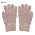 Miniatyrbillede 1 af 11: 1 par Vinter Elastisk Uld Cashmere Cykelkørehandsker Fuld Finger Handsker Votter Kvinder Mænd Mode Udendørs Skihandsker camel One Size