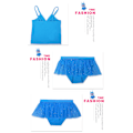 Miniatyrbillede 9 af 11: Bikini Piges Badetøj Børns Delt Badetøj 033Pink 104~110