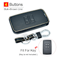 Miniatyrbillede 6 af 6: Læder Bil Nøgle Cover Til Renault Captur Koleos Kadjar Arkana Megane Dacia Duster Sandero Stepway Smart Fjernbetjening Nøgle Etui with Red Line