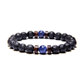 Miniatyrbild 1 av 11: Pärlarmband för män Naturlig vulkanisk sten Pärla Tibetansk Buddha chakra Lavasten Diffuser Armband Herr Mode Nya Smycken Style 3