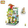 Miniatyrbillede 11 af 11: LOZ Byggeklodser Bybillede Scene Kaffebar Butik Arkitekturmodel Samlelegetøj Julegave til Børn without  box12