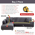 Miniatyrbild 2 av 11: Elastiskt Stretch Sofföverdrag 1/2/3/4 Sits Sofföverdrag Universal Soffor Vardagsrum Sektionssoffa L-formad Överdrag 002 1-seater(90-140cm)