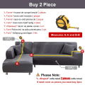 Miniatyrbild 2 av 11: Elastiskt Stretch Sofföverdrag 1/2/3/4 Sits Sofföverdrag Universal Soffor Vardagsrum Sektionssoffa L-formad Överdrag 002 4-seater(235-300cm)