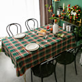 Miniatyrbilde 4 av 11: Juleduk Rød Rutete Rektangulær Duk Coffee green plaid 140*200CM