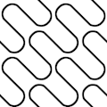 Miniatyrbillede 1 af 5: Linear Curve Tapet Sort/Hvid Black/White