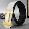 Miniatyrbild 4 av 11: Bälte Herr Casual Trendigt Allround Mellanålders Personer Ungdom Byxbälte Yellowish brown Silver Buckle 115cm