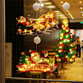 Miniatyrbilde 3 av 11: Vindusklistremerker Hengende Lys Juledekorasjonslys Utstillingsvindu Butikk Led Sugekopplampe Små Fargede Lys Small Elk