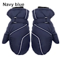 Miniatyrbild 1 av 11: 1 par Nya Mode Barn Vinter Snö Varma Handskar Pojkar Flickor Skidhandskar Vindtäta Vattentäta Tjocka Vantar Håller Fingrarna Varma A-navy blue(5-9) One Size
