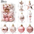 Miniatyrbilde 9 av 11: Julekuler Rød Polkagris Hengende Ornament Store Anheng Sett Julepynt Til Hjemmet 2024 Natal Navidad Nyttår Red-20pcs