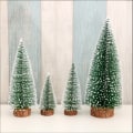Miniatyrbilde 2 av 8: 1 stk. Mini juletre Liten Choinka Tre Snø Furu Base Tre Skrivebord Bord Ornamenter Navidad Xmas Dekor Nyttår 30CM As Picture Shown