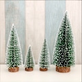 Miniatyrbillede 3 af 9: 1 stk. Mini Juletræ Lille Choinka Træ Sne Fyrretræsbase Træ Skrivebord Bordpynt Navidad Julepynt Nytår 15CM As Picture Shown