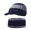 Miniatyrbild 5 av 11: Vintermössor för män Skullies Beanie Mössa Vintermössa Män Kvinnor Ullscarf Mössor Set Balaclava Mask Gorras Bonnet Stickad Mössa Gray Cap One Size