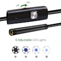 Pikkukuva 3 / 4: 7 mm:n mini-endoskooppikamera, vedenpitävä 3-in-1 Endoscopio USB Android Otg Type C -älypuhelimelle PC-käärmekamera kalanetsintään autoon 2m Hard wire