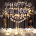 Miniatyrbild 2 av 7: Jul Födelsedagsdekoration Ballongset Gyllene Födelsedagsscen Layout Partyballong Adult Birthday style 2