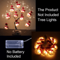 Miniatyrbillede 3 af 7: Juleplys Muppet Snemand Lyskæde Led Julemandshoved Elg Ferie Dekorationslys Santa Claus head 2 M 10 lights-battery box always on