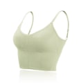 Miniatyrbild 6 av 11: Yoga BH Push Up Bomull Enfärgad Sport-BH För Kvinnor Flickor green Free Size