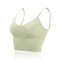 Pikkukuva 5 / 11: Joogaliivit Push Up Puuvilla Yksivärinen Urheiluliivi Naisille Tytöille Army Green Free Size