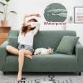 Miniatyrbild 3 av 11: Elastiskt Vattentätt Sofföverdrag Enfärgat Hög Stretch Överdrag Allomfattande Elastiskt Sofföverdrag Soffskydd för Vardagsrum Camel 3-seater 190-230cm