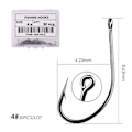 Miniatyrbilde 1 av 11: Fishhook 50 stk 10 stk Belagt Høykarbon Rustfritt Stål Barbefisk Karpefiskekroker Pakke med Original Eske Fiskeutstyr Size 4 - 50pcs