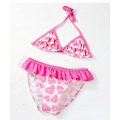Pikkukuva 7 / 11: Uimapuku Lasten Bikini Tytöt Jaettu Kolmio Lasten Uima-asut Pink 10 Year140CM