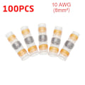 Miniatyrbillede 1 af 11: 200/100/50 stk. vandtætte loddetætnings varmekrympende samlemuffer Lug Terminaler Elektrisk ledning Bil isoleret terminal As photo orange 100pcs