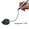 Miniatyrbillede 7 af 11: Magiske spor legetøj induktiv tank bil model bil robot pingvin følger linje du tegner intelligens udvikling børnelegetøj Brown Tank