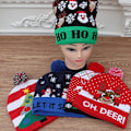Miniatyrbild 2 av 11: Juldekorationstillbehör Stickad Julhatt för Vuxna och Barn Färgglad Självlysande Stickad Hatt Exklusiv Äldremodell Knitted hat [snowflake style]]