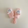 Miniatyrbillede 5 af 11: 1-4Å Tegneserie Bjørn Baby Vanter Vinter Varme Børn Baby Pige Handsker Strikkede Børn Småbørn Tykke Bidering Vanter Handschoen Red