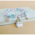 Miniatyrbillede 8 af 11: Sødt tegneserie My Melody børne perlebesat krystal kvindelig par studerende veninder gave farve armbånd tilbehør 05 Unicorn