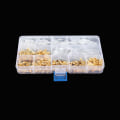 Miniatyrbillede 5 af 8: 135/270/315 stk. 2.8/4.8/6.3 mm Krympe terminal isolering tætnings ledningsstik han- og hunstik fjeder terminal Kit 1050 PCS Gold