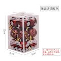 Pikkukuva 1 / 11: 12 kpl 9 Värivaihtoehtoa Joulukoriste Joulukuusen Ripustuskoristeet Rekvisiitta Wine Red 4cm