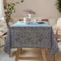 Miniatyrbilde 7 av 8: Japansk Stil Bomull Lin Bordduk Vaskbar Rektangulær Blå Havbølge Hjem Kaffe Spisebord Peis Mikrobølgeovn Dekke Checkered 140x220 cm