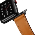 Miniatyrbilde 2 av 11: Lærreim for Apple Watch-rem 44mm 40mm 42mm 38mm 44 mm Smartklokke Tilbehør armbånd iWatch 3 4 5 SE 6 7 Orange 38mm or 40mm