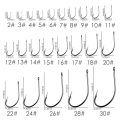 Miniatyrbillede 2 af 11: Fishhook 50 stk. 10 stk. Belægning Højt Kulstof Rustfrit Stål Modhager Karpe Fiskekroge Pakke med Original Detailæske Fiskekrog Tackle Size 18 - 10pcs