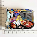Pikkukuva 9 / 11: Maailman matkailu jääkaappimagneetti matkamuisto USA Las Vegas Florida kulttuurimaisema jääkaappitarrat lahjasetti kodin sisustus Las vegas 2