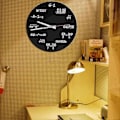 Miniatyrbild 2 av 5: Matematisk klocka - Akryl väggklocka Matematisk Modern Design Hemmakontor Dekoration Tillbehör Svart